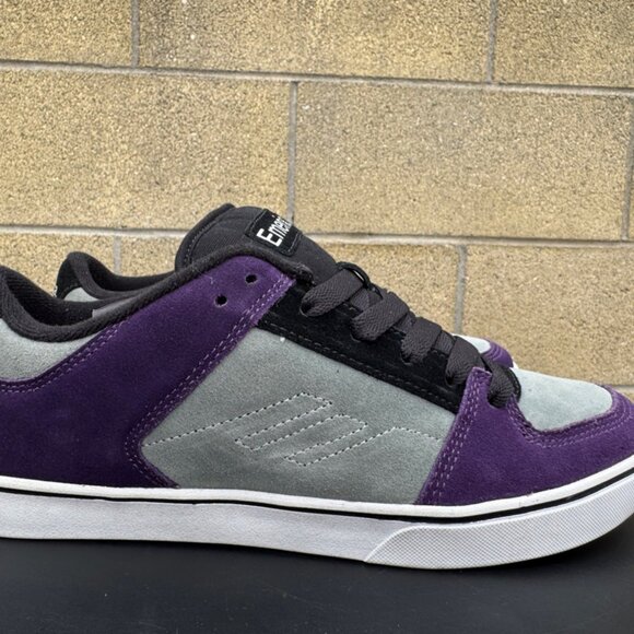 Rare VTG Emerica The Mob Black/Purple Suede skateboarding sneaker shoes Size 9 - Picture 2 of 11